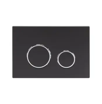 Панель смыва Qtap Nest QT0111M11V1146MB черная матовая из ABS-пластика, двухрежимная (QT0111M11V1146MB)