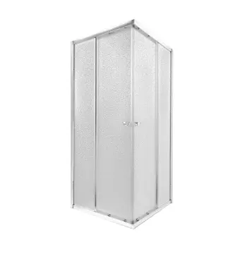 Душевая кабина Qtap Presto CRM1099SP5 раздвижная 90×90 мм см с матовым стеклом 5 мм, хромированная, без поддона (PRECRM1099SP5)