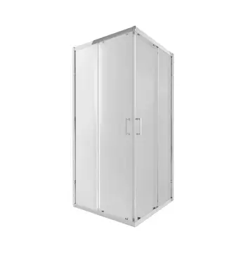 Душевая кабина Qtap Taurus CRM1099SC6 раздвижная 90×90 мм см, хромированная с прозрачным стеклом 6 мм с покрытием CalcLess, без поддона (TAUCRM1099SC6)