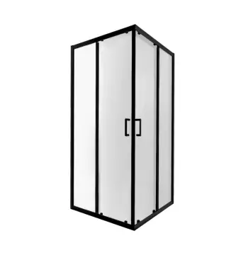 Душевая кабина Qtap Taurus BLA1099SC6 90×90 мм см, черный профиль, прозрачное стекло 6 мм с покрытием CalcLess, без поддона (TAUBLA1099SC6)