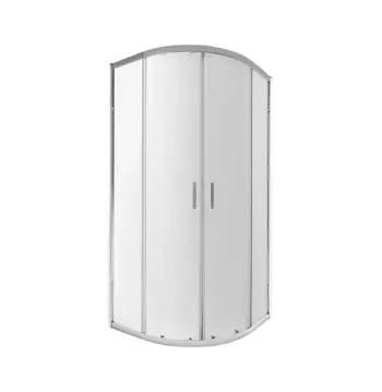 Душевая кабина Qtap Taurus CRM1099AC6 90×90 мм см раздвижная, четверть круга, хромированная, с прозрачным стеклом 6 мм и покрытием CalcLess, без поддона (TAUCRM1099AC6)