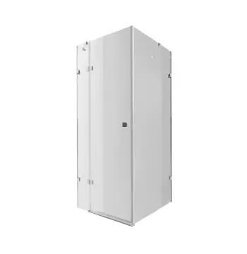 Душова кабіна Qtap CAPRICORN CRM1011SC6 розпашна 100×100 мм см, хромована, прозоре скло 6 мм з покриттям CalcLess, без піддона (CAPCRM1011SC6)