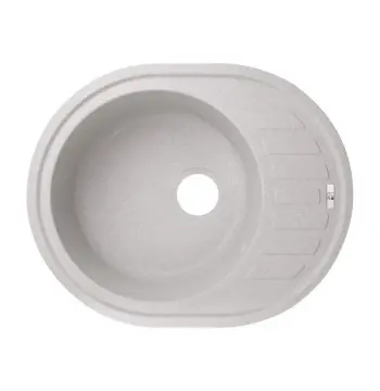 Кухонная мойка Lidz 620×500 мм/200 GRA-09 из серого искусственного камня с универсальным крылом (LIDZGRA09620500200)