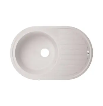 Кухонная мойка Lidz 780×500 мм/200 COL-06 из искусственного камня светло-бежевая врезная с крылом (LIDZCOL06780500200)