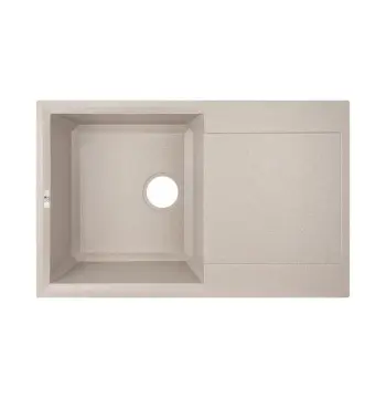 Кухонная мойка Lidz 790×495 мм/230 MAR-07 песочная из искусственного камня с универсальным крылом (LIDZMAR07790495230)