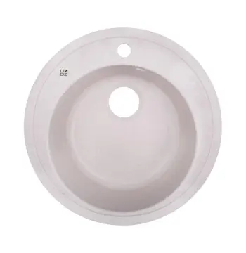 Кухонна мийка Lidz D510/200 COL-06 зі штучного каменю світло-бежева кругла врізна (LIDZCOL06D510200)