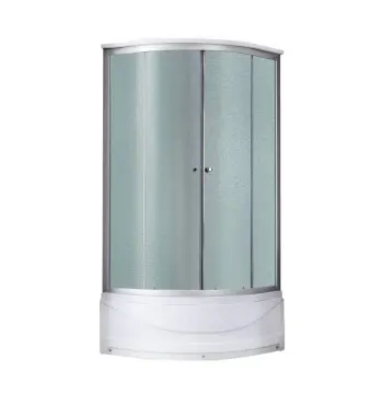 Гідромасажний бокс Lidz SBM90x90SATHIGHFR Tani SBM90×90 мм.SAT.HIGH.FR сатиновий, чверть кола з високим піддоном та матовим склом 4 мм (LTSBM9090SATHIGHFR)