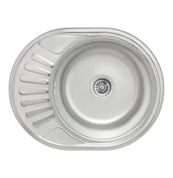 Кухонная мойка Lidz 5745 нержавеющая micro decor толщиной 0, 8 мм (LIDZ5745MDEC08)