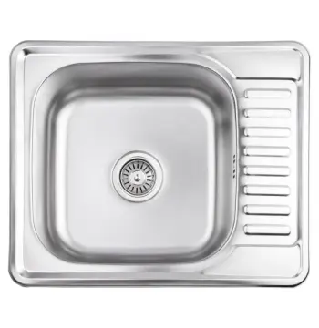 Кухонная мойка Lidz 5848 из нержавеющей стали micro decor толщиной 0, 8 мм (LIDZ5848MDEC08)