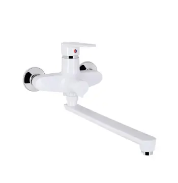 Смеситель для ванны Brinex 35W 005 белый из ABS-пластика с поворотным изливом 310 мм (BRIN35W005)