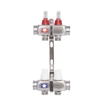 Коллектор для теплого пола Thermo Alliance Standart SD0042 из нержавеющей стали с расходомерами на 2 выхода 1 (SD0042)