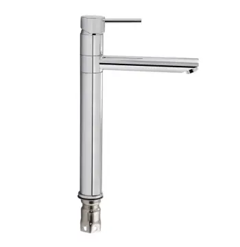Смеситель для раковины Qtap Spring QTSPRCRM001XL латунный хромированный с высоким поворотным изливом (QTSPRCRM001XL)