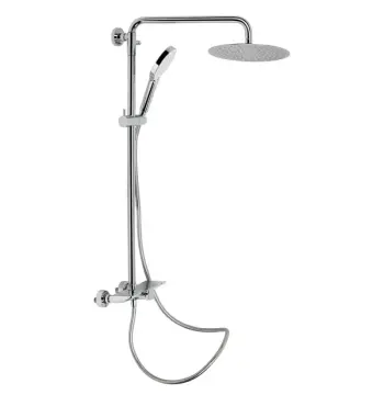 Душевая система Qtap Sloup QTSL51105OGC латунная хромированная с полкой и изливом на 3 потребителя (QTSL51105OGC)