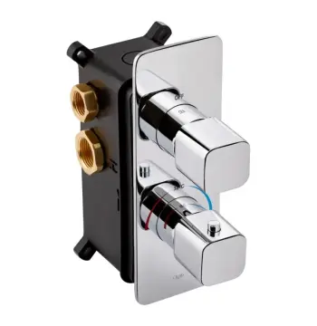Змішувач для душу Qtap Votice QTVOT65T105NGC латунний, хром, термостатичний прихованого монтажу на 3 споживачі (QTVOT65T105NGC)