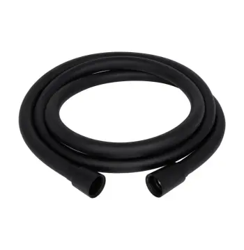 Душовий шланг Qtap QTHADPVC160B Hadice 1600 мм чорний матовий з системою проти скручування (QTHADPVC160B)