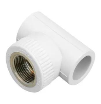 Трійник PPR Blue Ocean 25х3/4х25 25х3/4"х25 ВР білий з латунною вставкою (SD00042161)