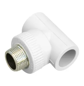Тройник PPR Blue Ocean 25х1/2х25 25х1/2"х25 белый с наружной резьбой (SD00042164)