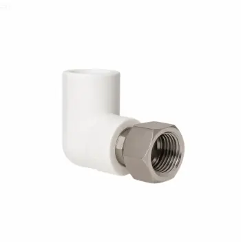 Уголок PPR Blue Ocean 25х3/4" белый 90° с латунной накидной гайкой и внутренней резьбой (SD00042185)