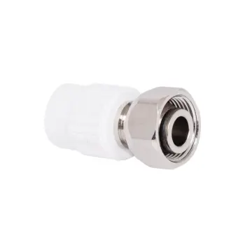 Муфта PPR Blue Ocean 20х3/4" біла з накидною гайкою ВР (SD00042203)