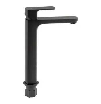 Смеситель для раковины Qtap Lipno QTLIPNO1023H101CB высокий латунный черный матовый (QTLIPNO1023H101CB)