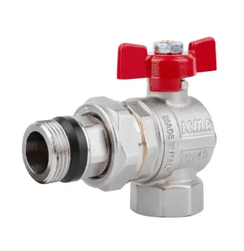 Кран кульовий Icma FAR. ROSSA 3/4" кутовий №362