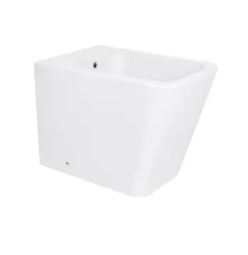 Біде підлогове Qtap QT05443370W Crow керамічне біле з горизонтальним випуском (QT05443370W)
