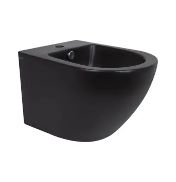Підвісне біде Qtap QT1355046FMB Robin керамічне чорне матове (QT1355046FMB)