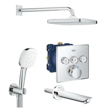 Душевая система скрытого монтажа Grohe Eurocube c Tempesta Cube 250 (26415SC6)