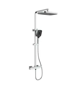 Душевая система Qtap Sloup QTSL57103KNC термостатическая на два потребителя, латунная, хром (QTSL57103KNC)