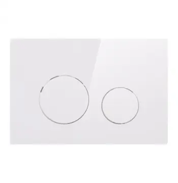 Панель смыва для унитаза Qtap Nest QT0111M11110W из белого ABS-пластика, двухрежимная (QT0111M11110W)