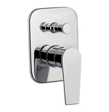 Змішувач для душу Qtap Stenava QTST6245102DC латунний хромований прихованого монтажу на два споживача (QTST6245102DC)