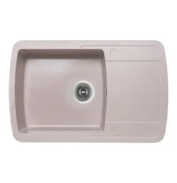 Кухонная мойка Lidz COL-06 770×490 мм/200 из искусственного камня светло-бежевая с универсальным крылом (LIDZCOL06770490200)