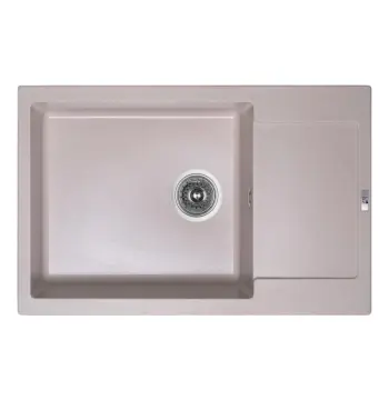 Кухонная мойка Lidz 781×510 мм/200 COL-06 из искусственного камня светло-бежевая с универсальным крылом (LIDZCOL06781510200)