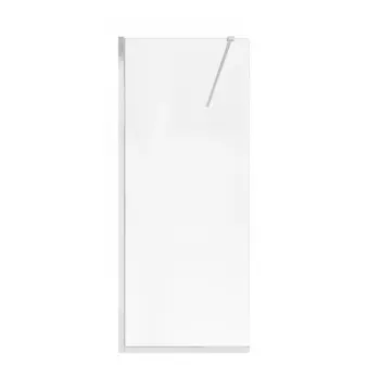 Душова перегородка Qtap CRM209C8 Walk-In Standard CRM209.C8 90×200 мм см хромована з прозорим склом 8 мм та покриттям CalcLess (STDCRM209C8)