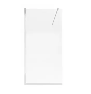 Душова перегородка Qtap Walk-In Standard CRM201.C8 100х200 см, скло Clear 8 мм, покриття CalcLess