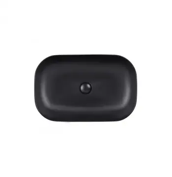 Раковина-чаша Qtap QT132143PMBMB Robin матовая черная с донным клапаном (QT132143PMBMB)