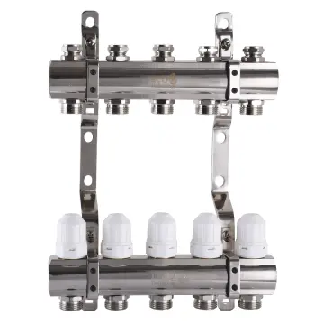 Коллектор с регуляторами и креплением ECO 001С 1″x5