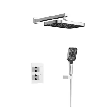 Душевая система Qtap Aquarius QTAQA65T103NGC латунная, хром, термостатическая для скрытого монтажа на 2 потребителя (QTAQA65T103NGC)