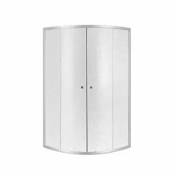 Душевая кабина полукруглая Lidz SC80x80SATMIDFR Latwa SC80×80 мм.SAT.MID.FR сатиновая с матовым стеклом 4 мм без поддона (LLSC8080SATMIDFR2)