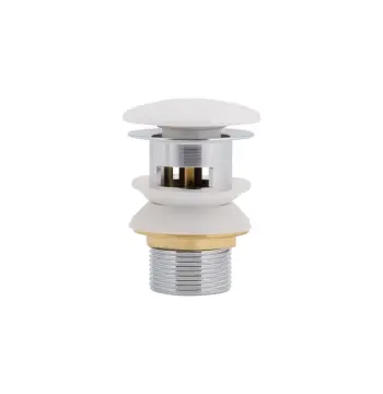 Донний клапан Pop-up для біде з переливом 70х70х110 mm White Qtap
