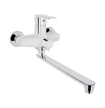 Смеситель для ванны Brinex 35C 005 из ABS-пластика хромированный с поворотным изливом 310 мм (BRIN35C005)