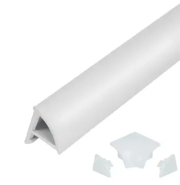 Декоративная планка Qtap 2x2м Water Cover WCS012 белая из ABS-пластика, набор 2х2 м с соединением и заглушками (WCS012)