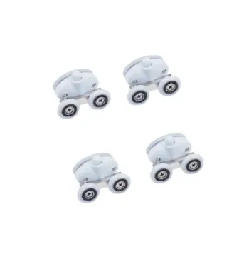 Комплект роликов Qtap SD00051390 PRESTO WHI 1099SP5 белые пластиковые с хромированной латунью для раздвижных дверей (SD00045266)