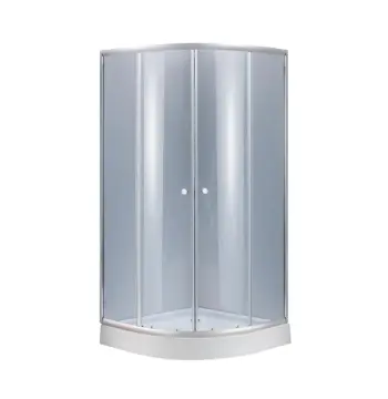 Душова кабіна Lidz Latwa SC90x90.SAT.LOW.GR, скло тон. 4 мм + Lidz Душовий піддон KAPIELKA ST90x90x14