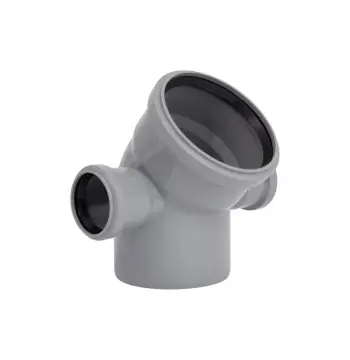 Коліно TA Sewage 110/110/45250/90 2P 110/110/45+2*50/90 поліпропіленове сіре двоплощинне (Ew2PLR_110/45+2*50/90)