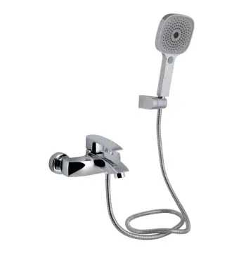 Смеситель для ванны Qtap Swan Eco QTSWA259CRM45534 латунный хромированный с душевым гарнитуром (QTSWA259CRM45534)