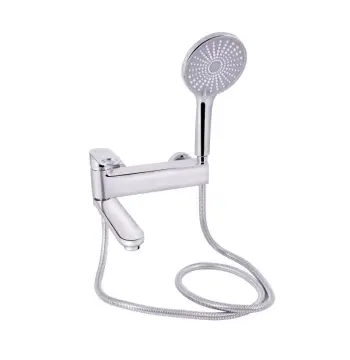 Смеситель для ванны Qtap Jay 260 латунный хромированный с поворотным изливом и душевым гарнитуром (QTJAY260CRM45542)