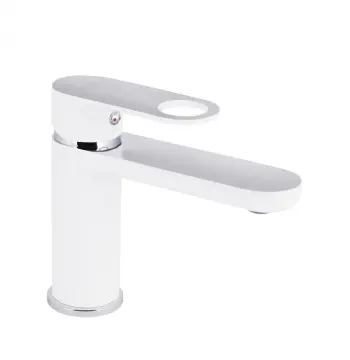 Смеситель для раковины Qtap Jay QTJAY270CRW45551 латунный однорычажный, хром/белый (QTJAY270CRW45551)