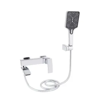Смеситель для ванны Qtap Swan Cascada QTSWA260CRM45565 латунный хромированный с поворотным изливом и душевым гарнитуром (QTSWA260CRM45565)