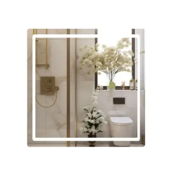 Дзеркало Qtap Mideya 800x800 з LED-підсвічуванням Touch, з антизапотіванням, димером QT2078NCF8080W